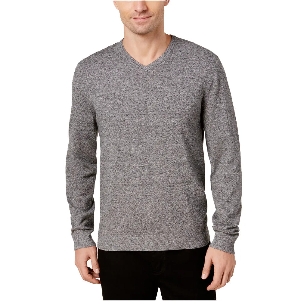 Men's V-Neck Pullover Sweater,Grey