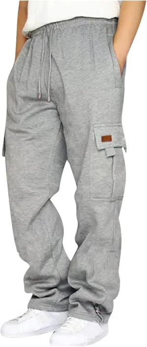 Mens Work Cargo Pants Waterproof Stretch Gym Work Casual Workout Trousers Joggers
