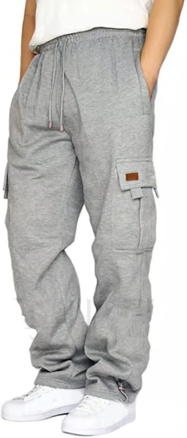 Mens Work Cargo Pants Waterproof Stretch Gym Work Casual Workout Trousers Joggers