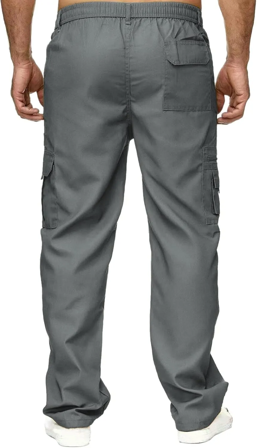 Mens Workout Cargo Sweatpants Ankle Casual Pants Active Pants Autumn Bottom Closed Belt Comfy Classic Cotton Joggers