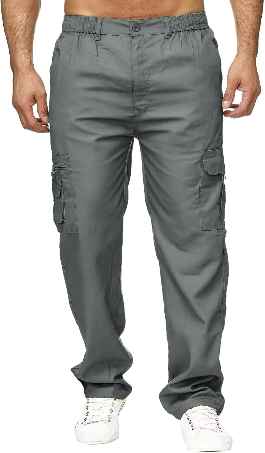 Mens Workout Cargo Sweatpants Ankle Casual Pants Active Pants Autumn Bottom Closed Belt Comfy Classic Cotton Joggers