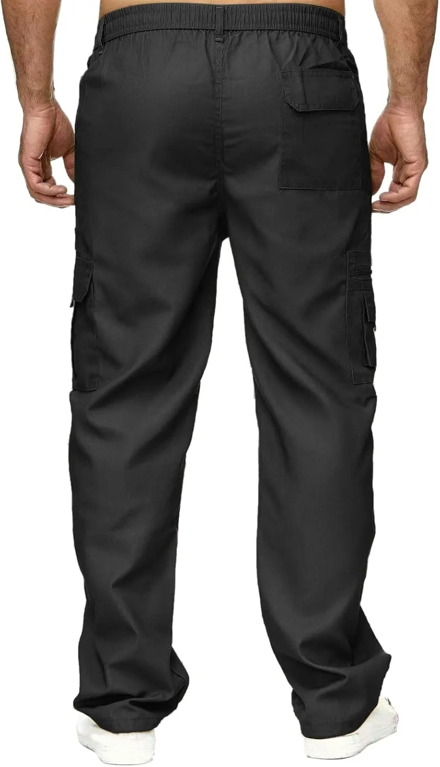 Mens Workout Cargo Sweatpants Joggers Pants Warm Athletic Track Pants with Pockets Men's Graphic Sweatpants Athletic