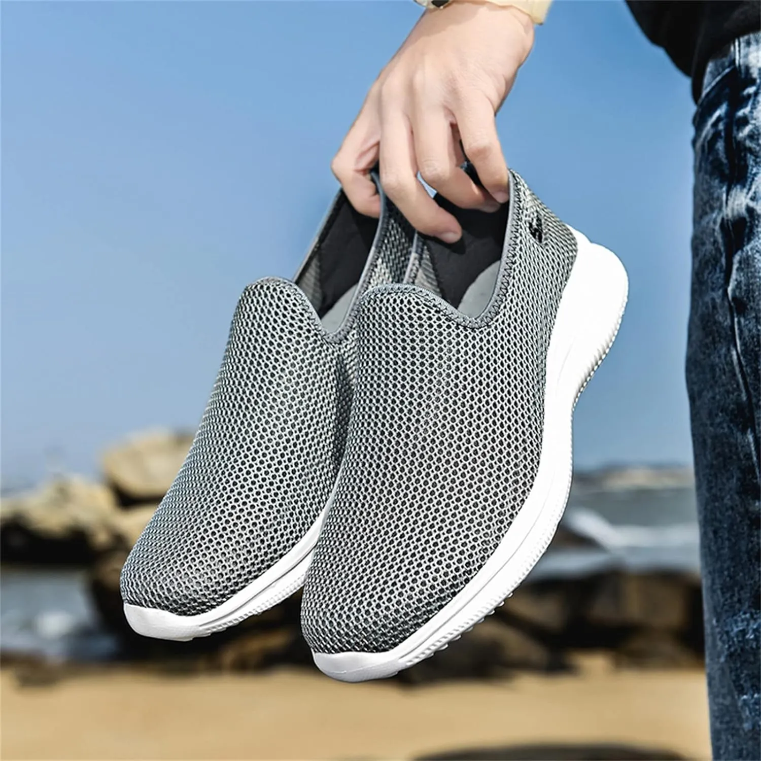 Mesh Slip On Sneaker for Women Comfort Lightweight Breathable Running Shoes Non Slip Casual Sneakers Walking Shoes Women Arch Support