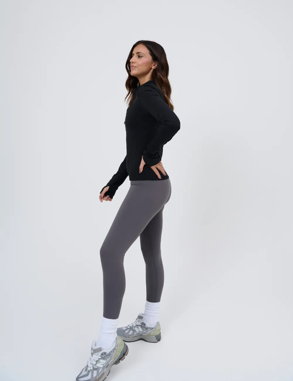 Mid layer 1/4 zip jacket- Jet