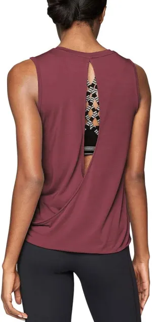 Mippo Workout Tops for Women Open Back Shirts Yoga Athletic Tops Running Muscle Tank Tops