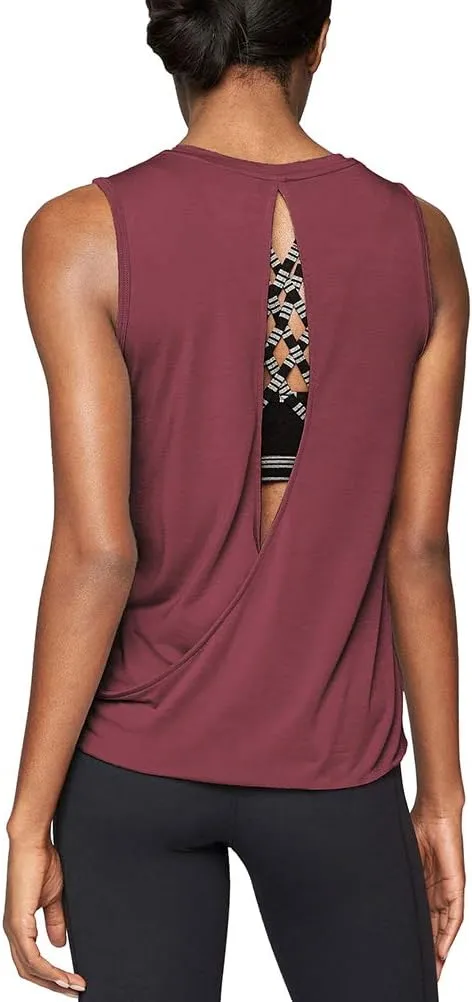 Mippo Workout Tops for Women Open Back Shirts Yoga Athletic Tops Running Muscle Tank Tops