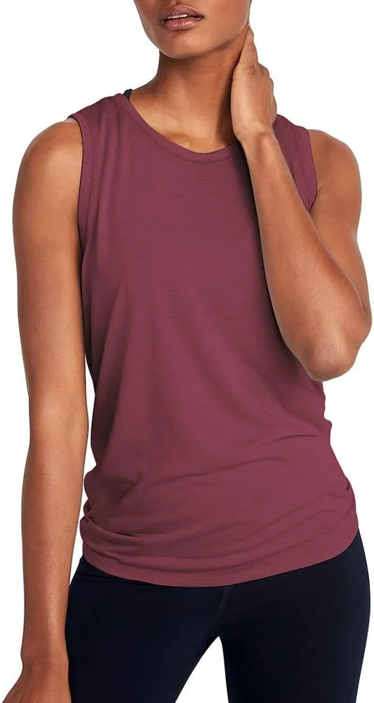 Mippo Workout Tops for Women Open Back Shirts Yoga Athletic Tops Running Muscle Tank Tops
