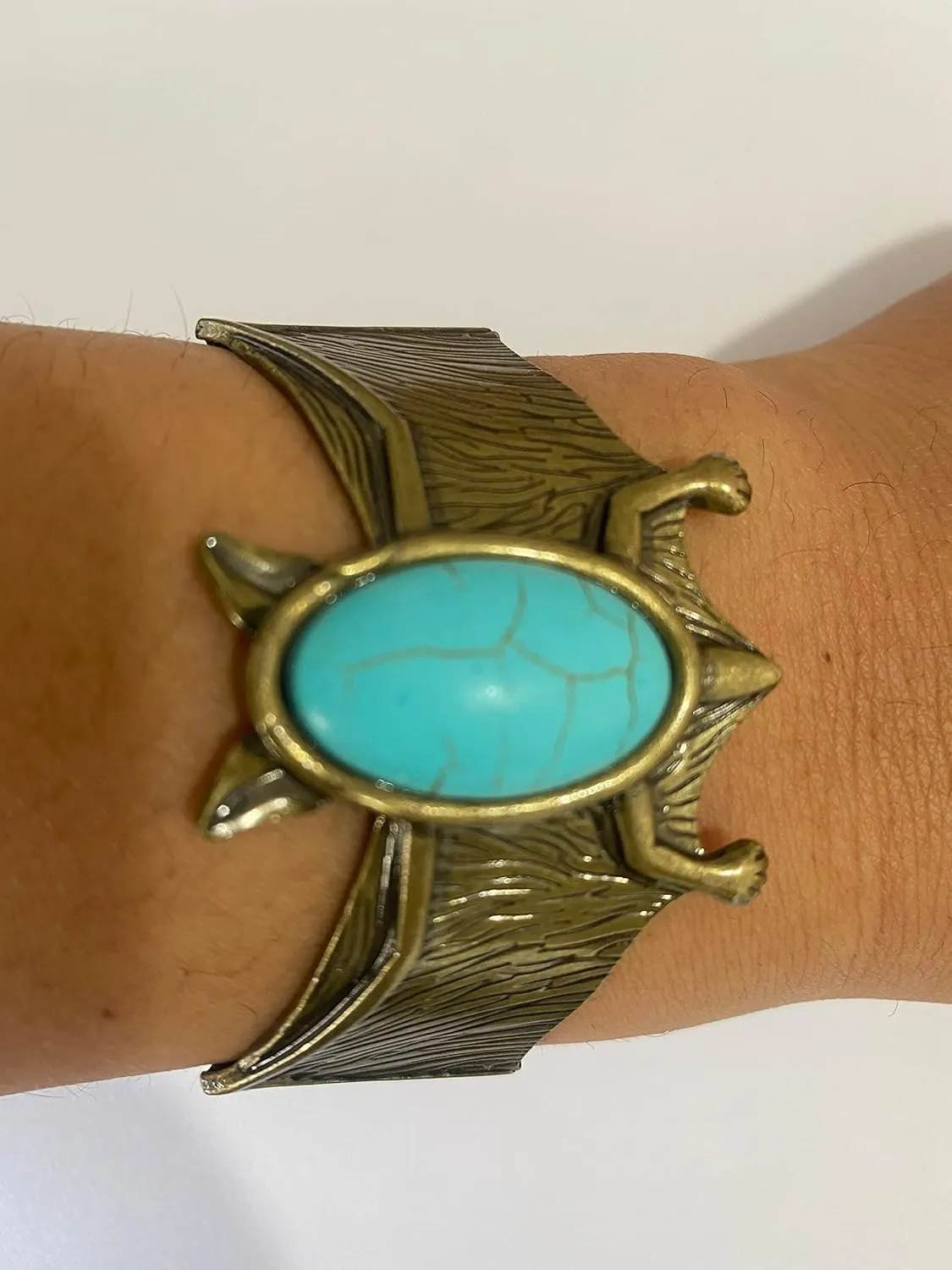 MRH&Crown Silver Bangle Bracelet Turquoise Leaf Feather Bracelet Fashion Simple Open Bangles Cuff Jewelry