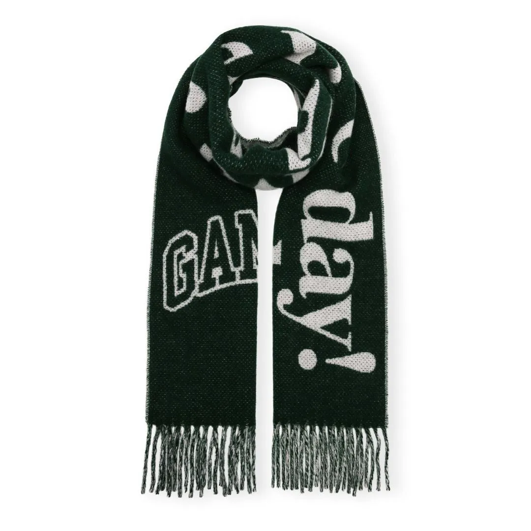 Narrow Fringed Wool Scarf