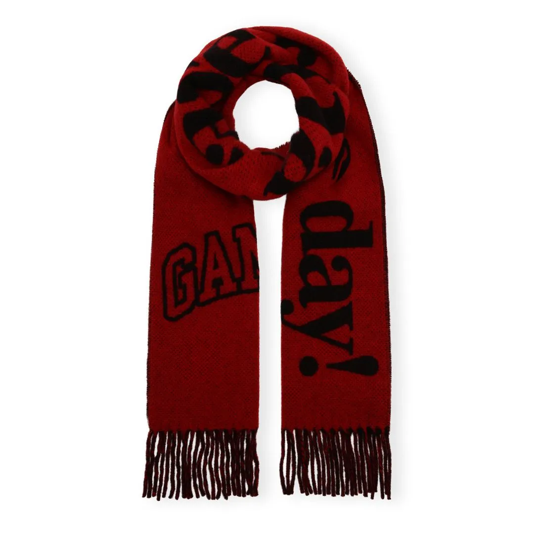 Narrow Fringed Wool Scarf