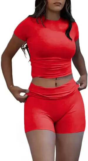 Nimsruc Two Piece Lounge Sets For Women short sets