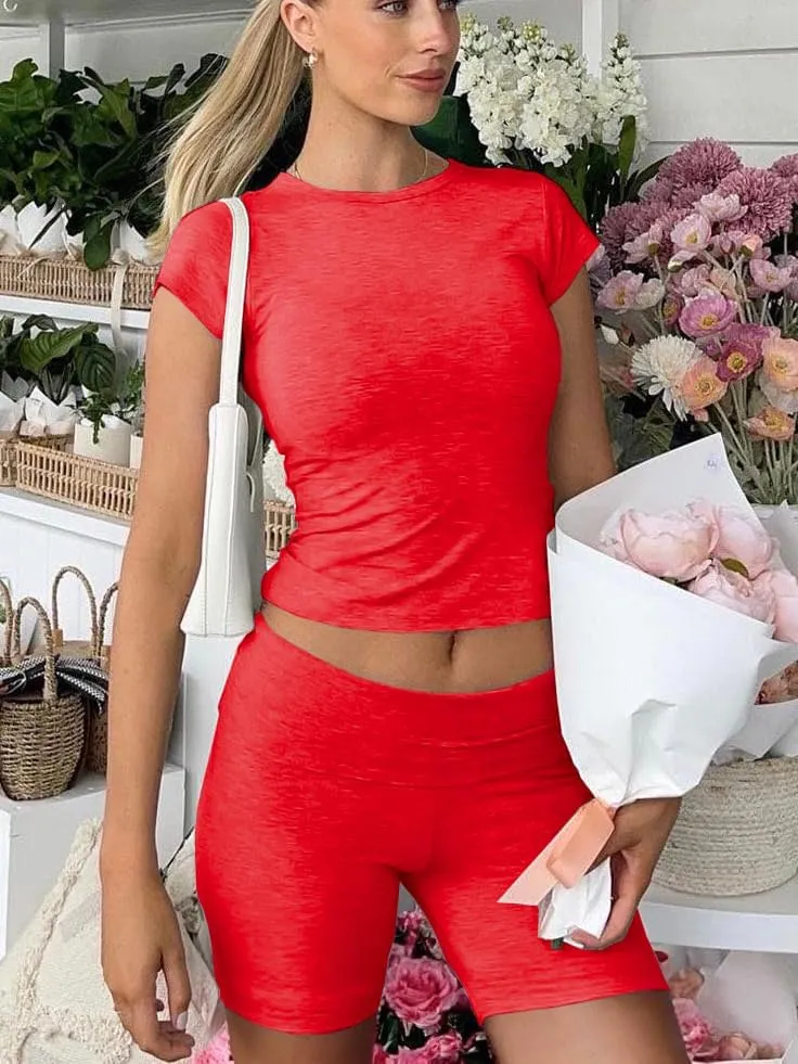 Nimsruc Two Piece Lounge Sets For Women short sets