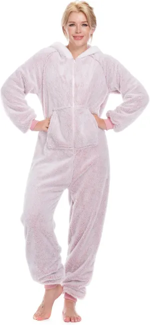 Onesie Pajamas for Women Fleece Womens Onesie Pajamas, Fuzzy Pajama Onesies for Women