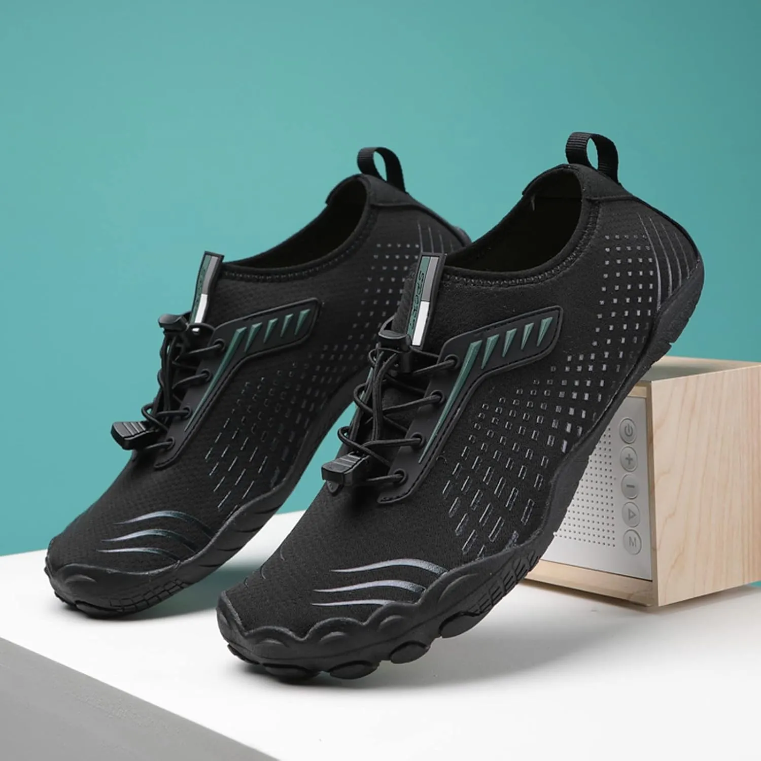 Outdoor Couple Men Mountaineering Casual Sport Shoes Strap Beach Running Breathable Soft Sneaker Socks for Men