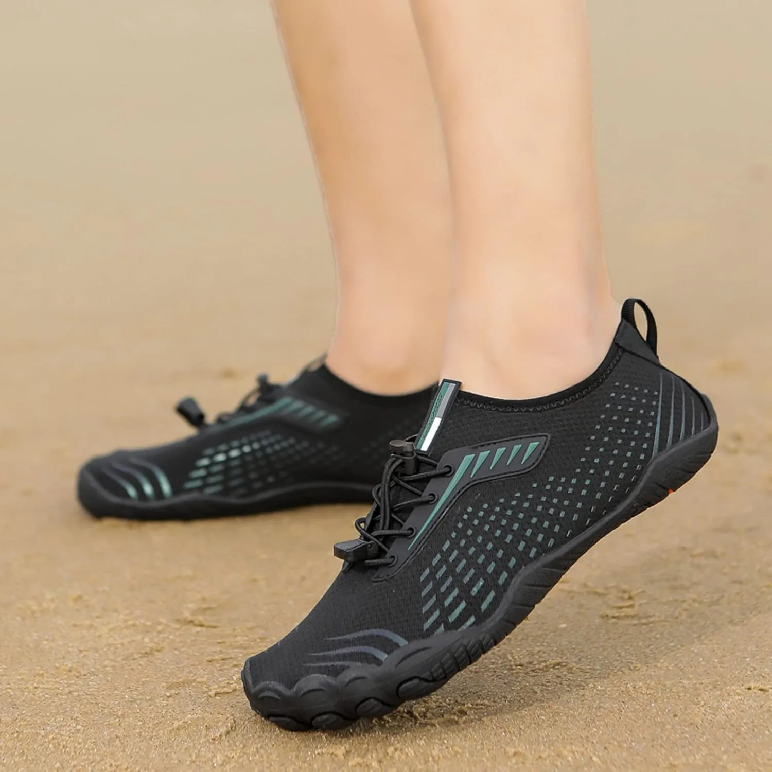Outdoor Couple Men Mountaineering Casual Sport Shoes Strap Beach Running Breathable Soft Sneaker Socks for Men