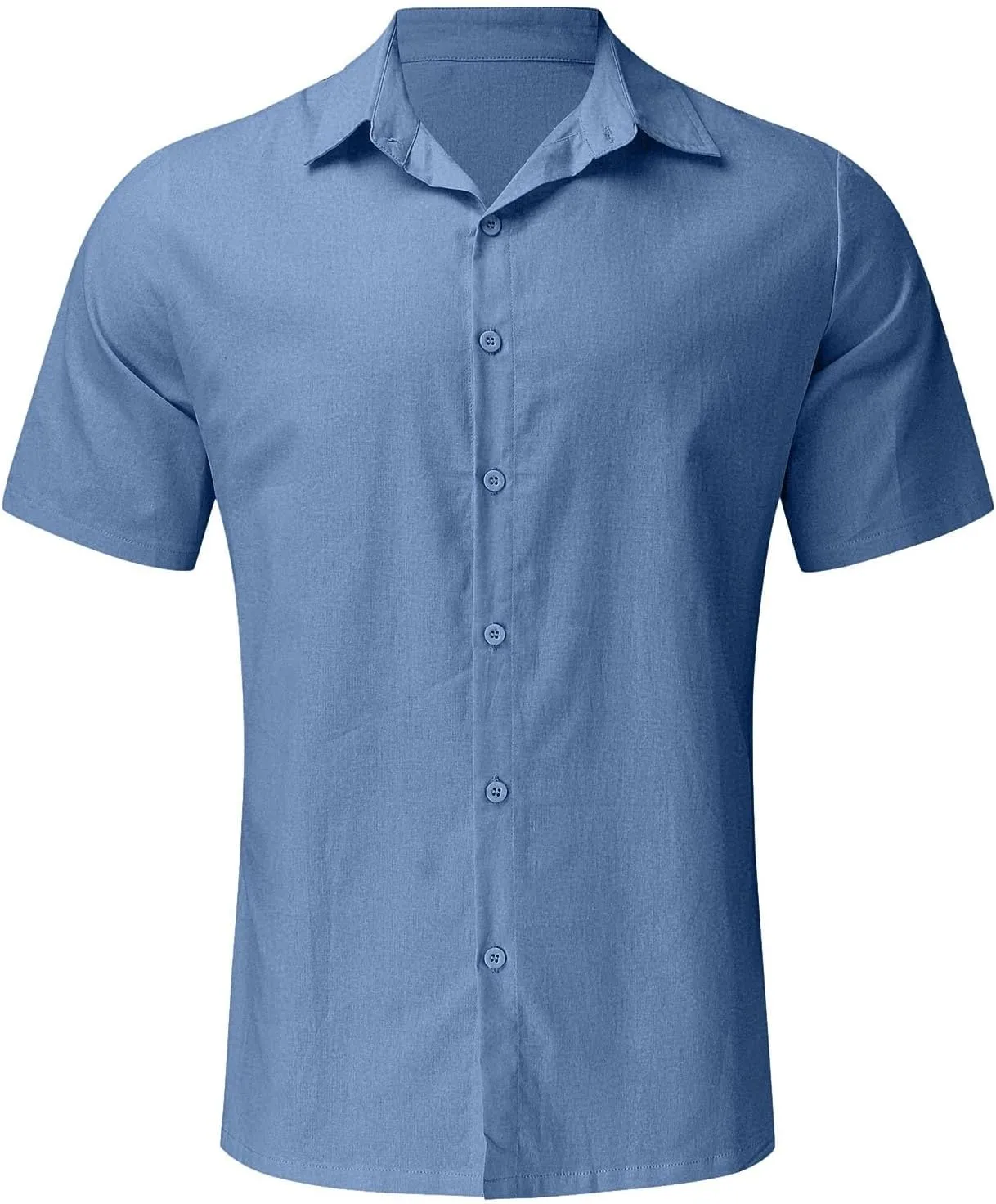 Oxford Shirts Men Fashion Smart Office Button Down Shirt Dressy Summer Casual Thin Linen Beach Vacation Wedding Tops