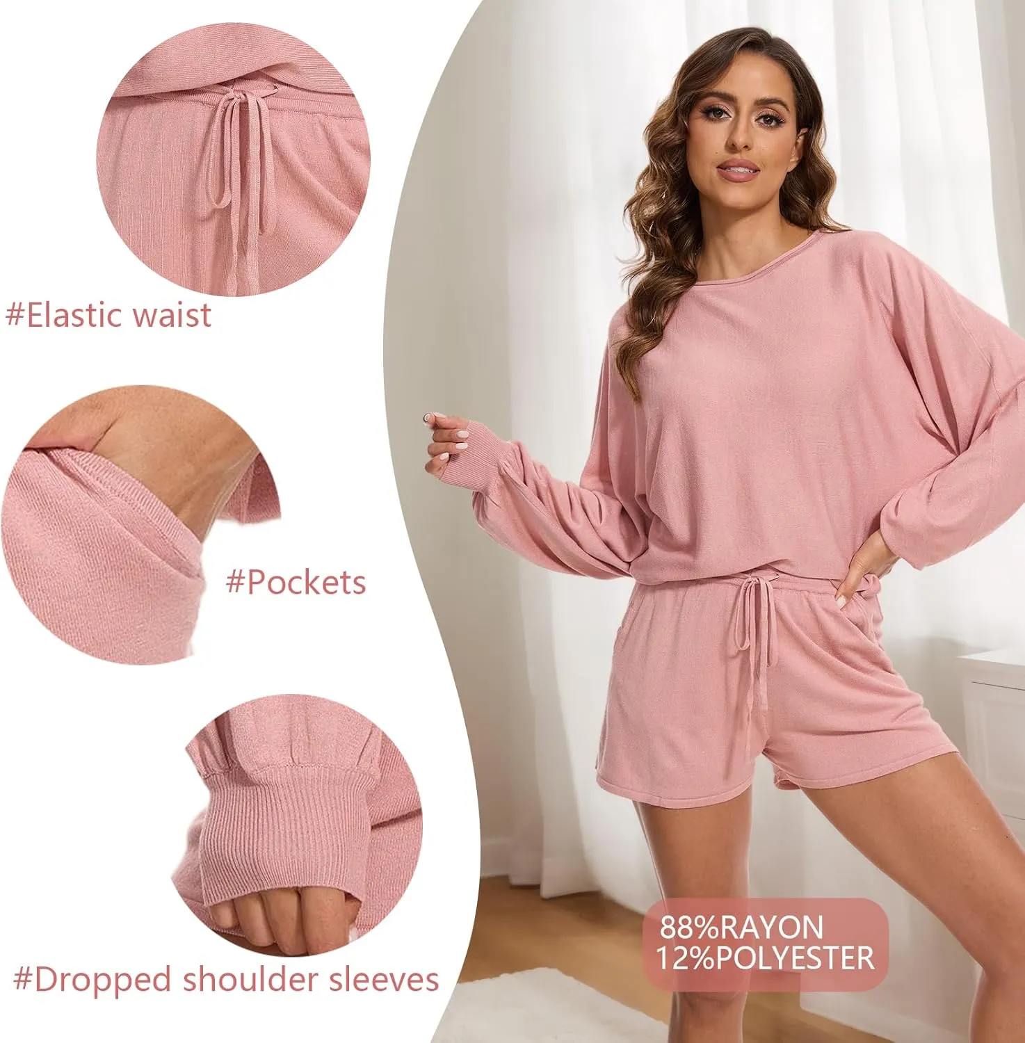 pajamas for women set soft pajama set short sweater set womens pajamas 2 piece