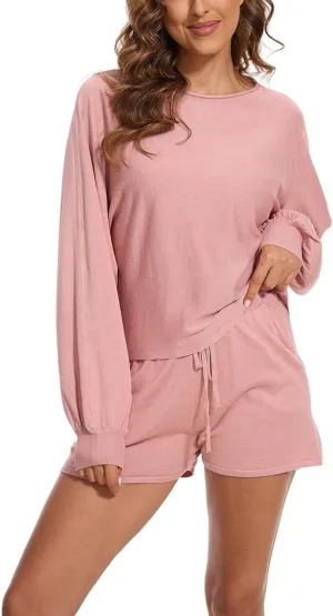 pajamas for women set soft pajama set short sweater set womens pajamas 2 piece
