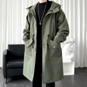Phil  Herren-Windbreaker mit Kapuze und groen Taschen