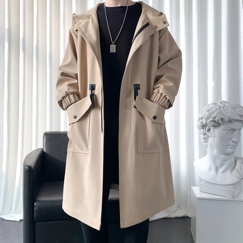 Phil  Herren-Windbreaker mit Kapuze und groen Taschen
