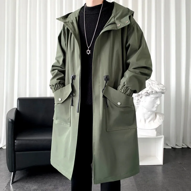 Phil  Herren-Windbreaker mit Kapuze und groen Taschen