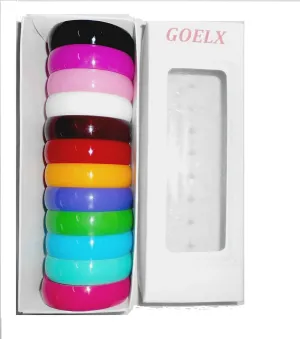 Plastic Acrylic Colorful Neon Bracelet Bangles Box for Women 12 Pcs