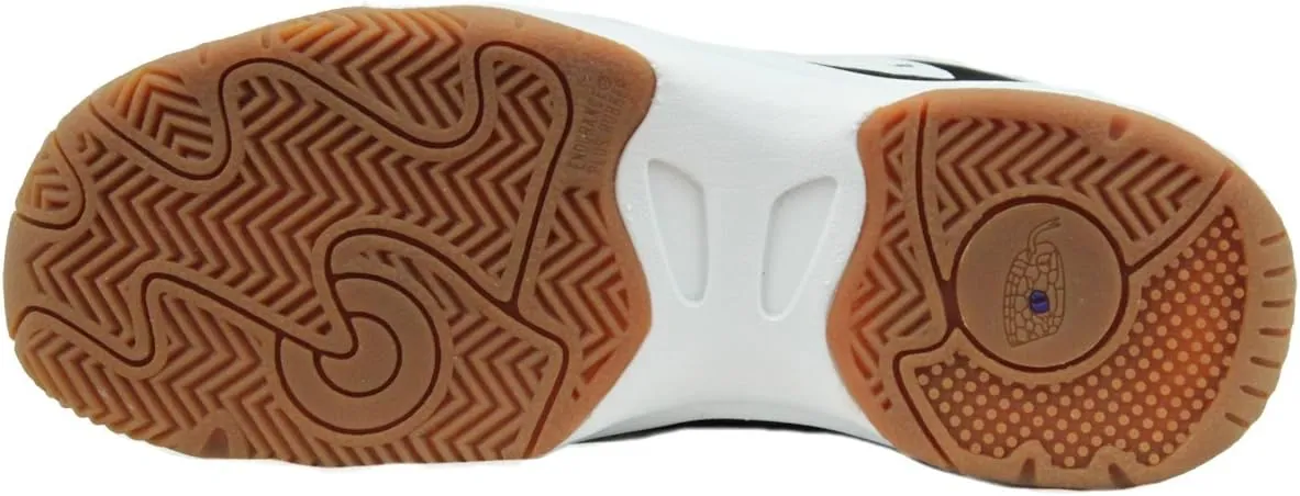 Python Wide (EE) Width Indoor Mid Racquetball (Squash, Indoor Pickleball, Badminton, Volleyball) Shoe (White and Black Colors Available)