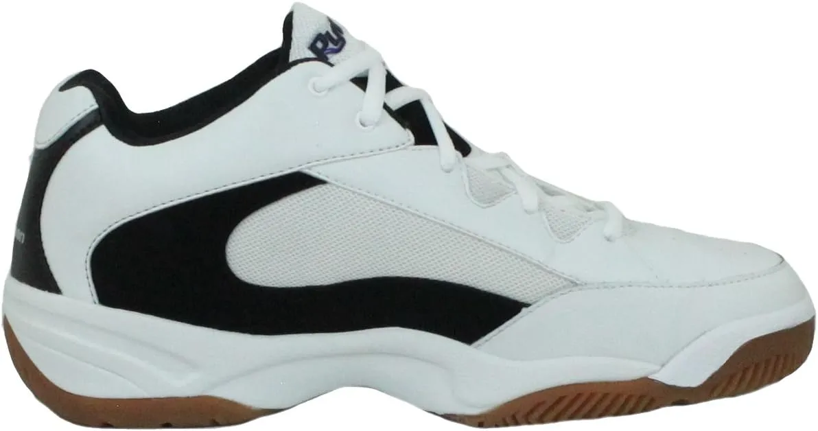 Python Wide (EE) Width Indoor Mid Racquetball (Squash, Indoor Pickleball, Badminton, Volleyball) Shoe (White and Black Colors Available)
