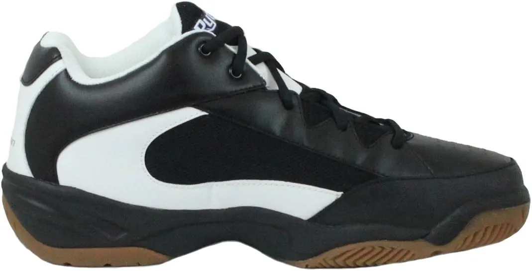 Python Wide (EE) Width Indoor Mid Racquetball (Squash, Indoor Pickleball, Badminton, Volleyball) Shoe (White and Black Colors Available)