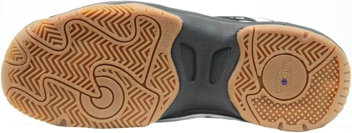Python Wide (EE) Width Indoor Mid Racquetball (Squash, Indoor Pickleball, Badminton, Volleyball) Shoe (White and Black Colors Available)