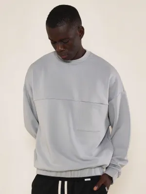 Regular Fit Long Sleeve Lightweight Sweatshirt With Pocket