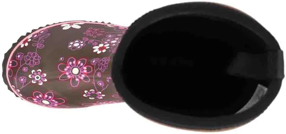ROPER Womens Barnyard 12 Inch Floral Round Toe Rain Casual Boots Mid Calf - Black