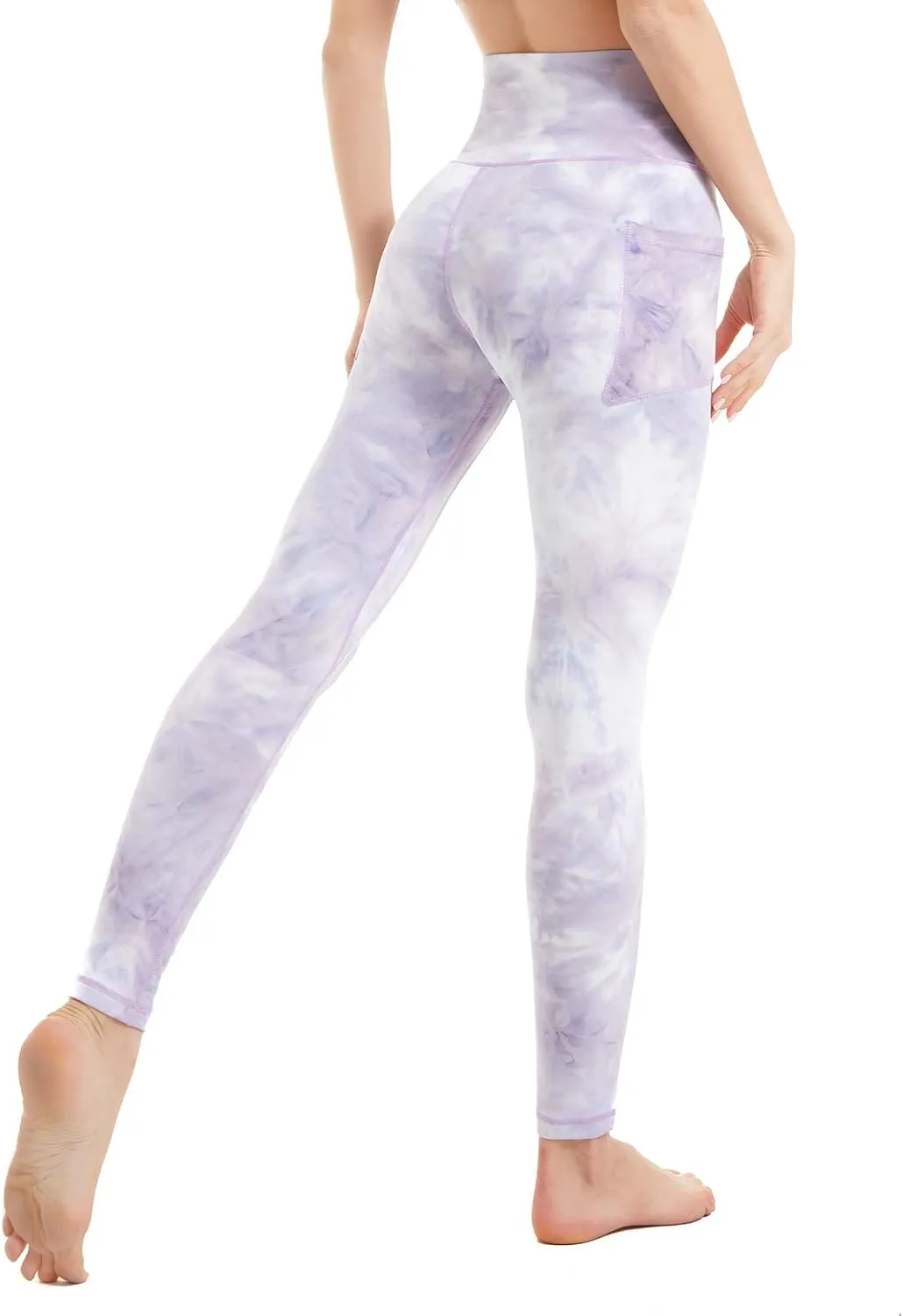 ROSA JUNIO High Waist Leggings with Pockets for Women, Stretch Workout Leggings Exercise Athletic Yoga Pants