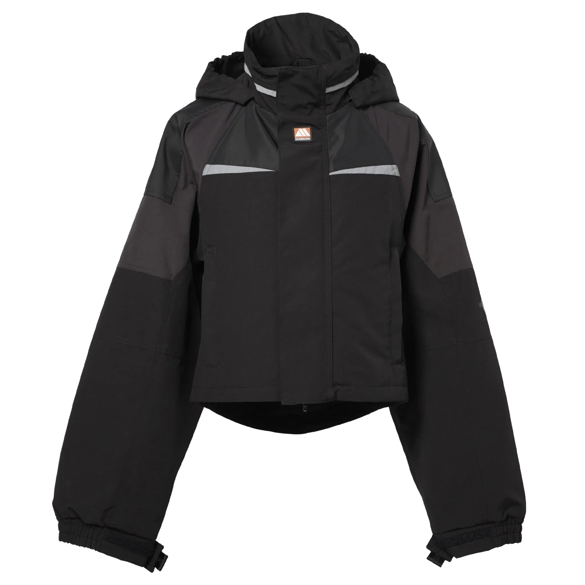 SHRUNKEN SPORTS JACKET / BLACK/GREY