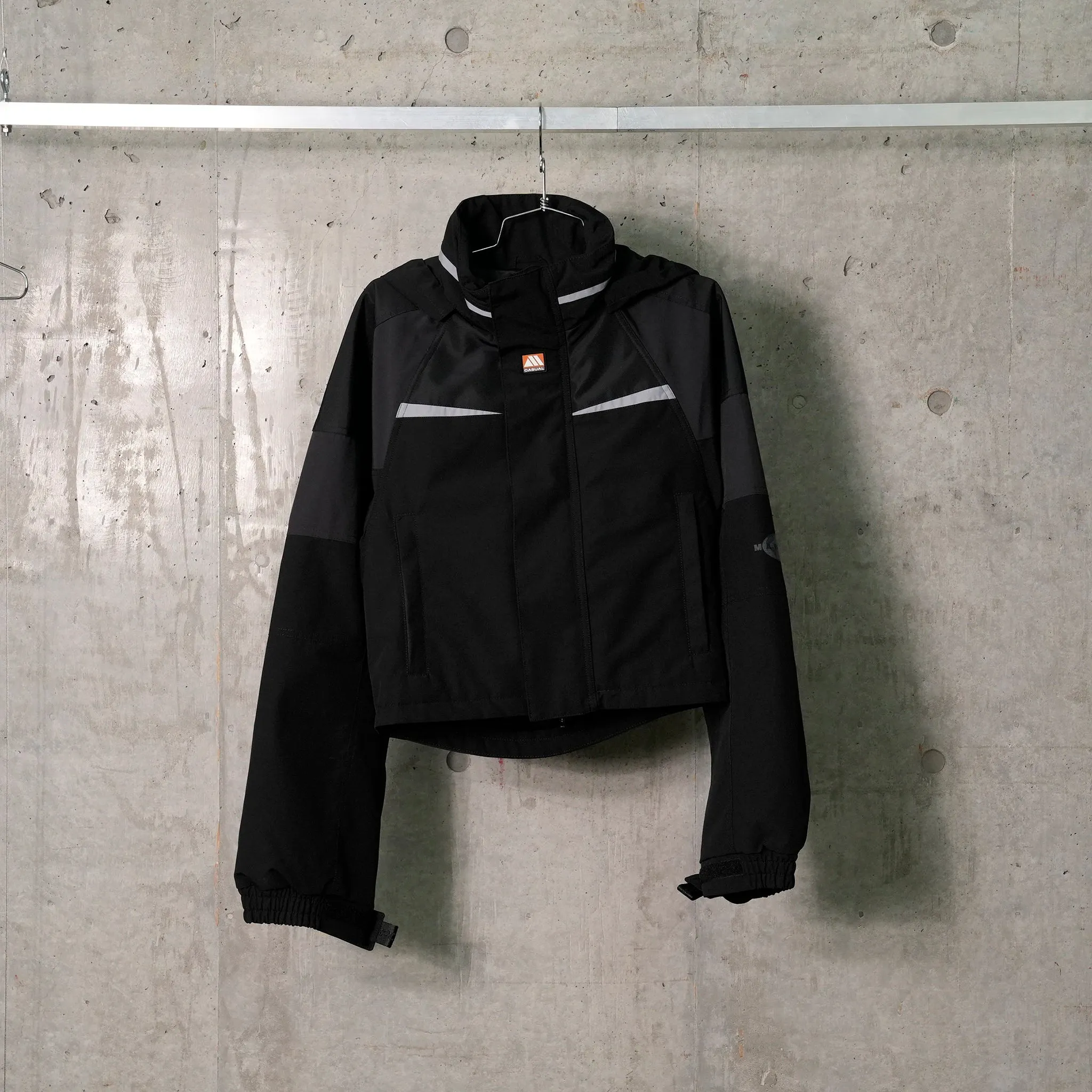 SHRUNKEN SPORTS JACKET / BLACK/GREY