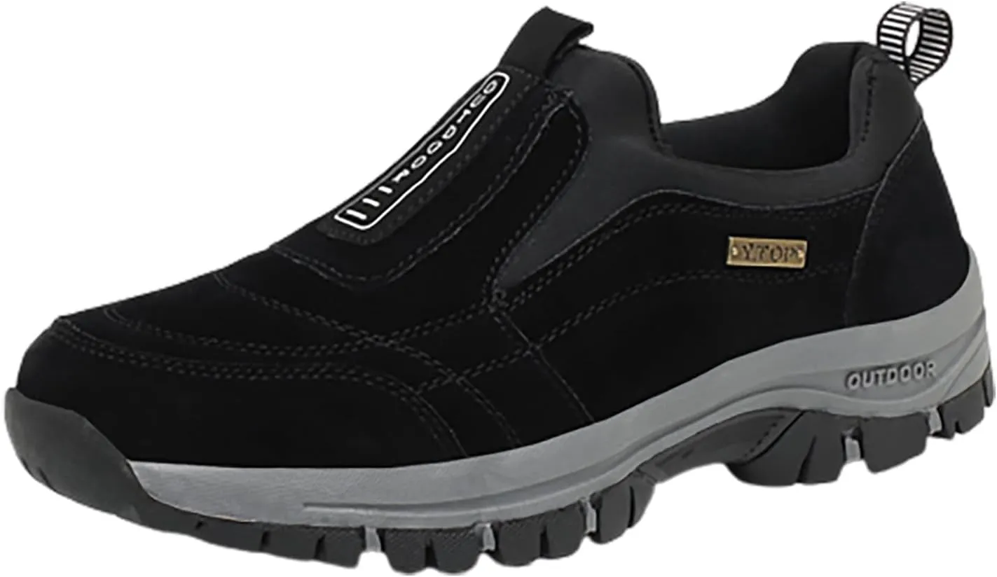 Slip on Loafers Mens Hiking Shoes Lightweight Walking Shoes Comfortable Trekking and Trail Shoes for Outdoor Driving