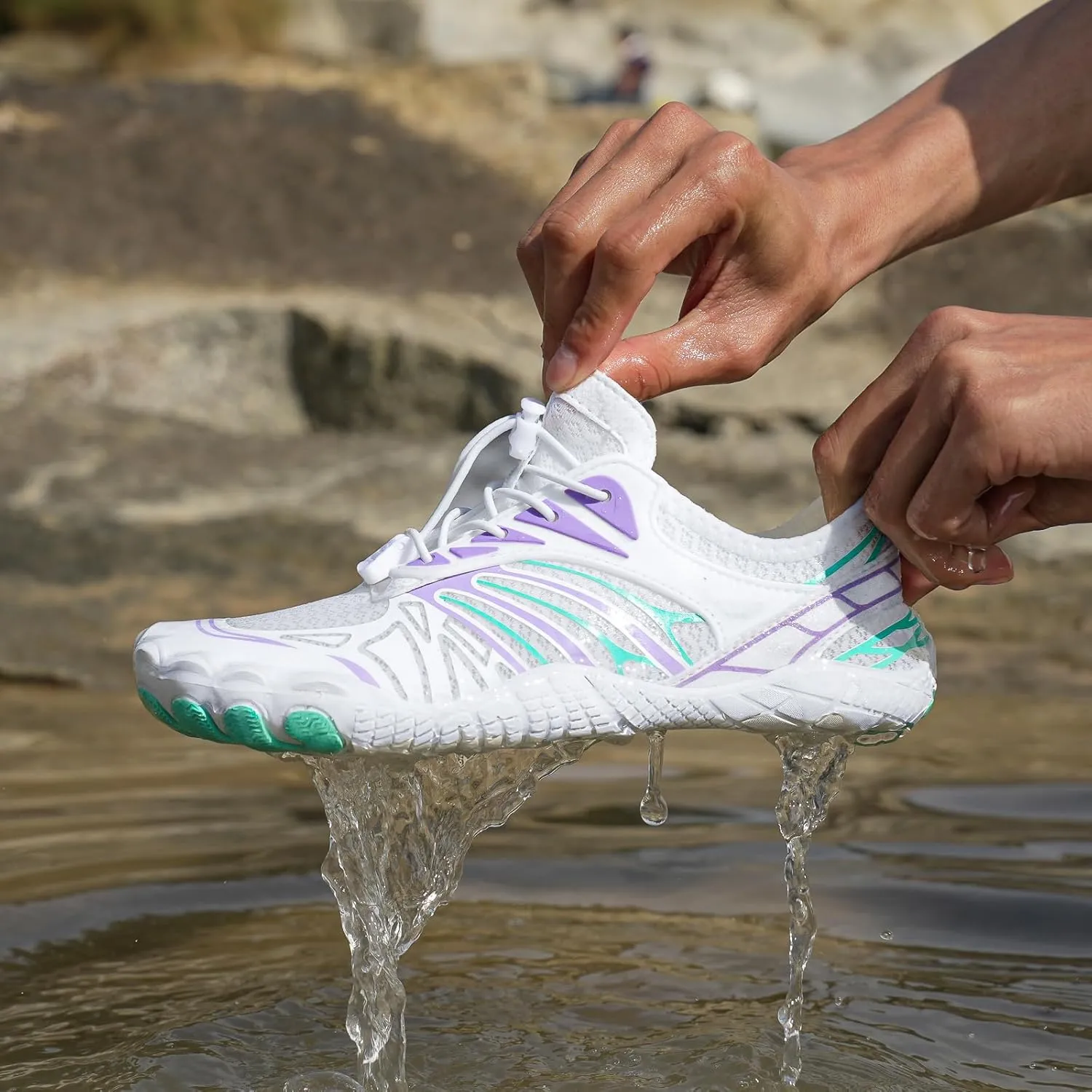 Smoneyful Hiking Footwear Barefoot Womens Shoes, Healthy & Non Slip, Outdoor Lightweight & Breathable Grounded Hike Shoe