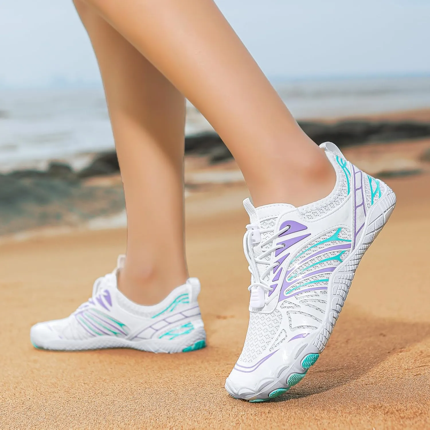 Smoneyful Hiking Footwear Barefoot Womens Shoes, Healthy & Non Slip, Outdoor Lightweight & Breathable Grounded Hike Shoe