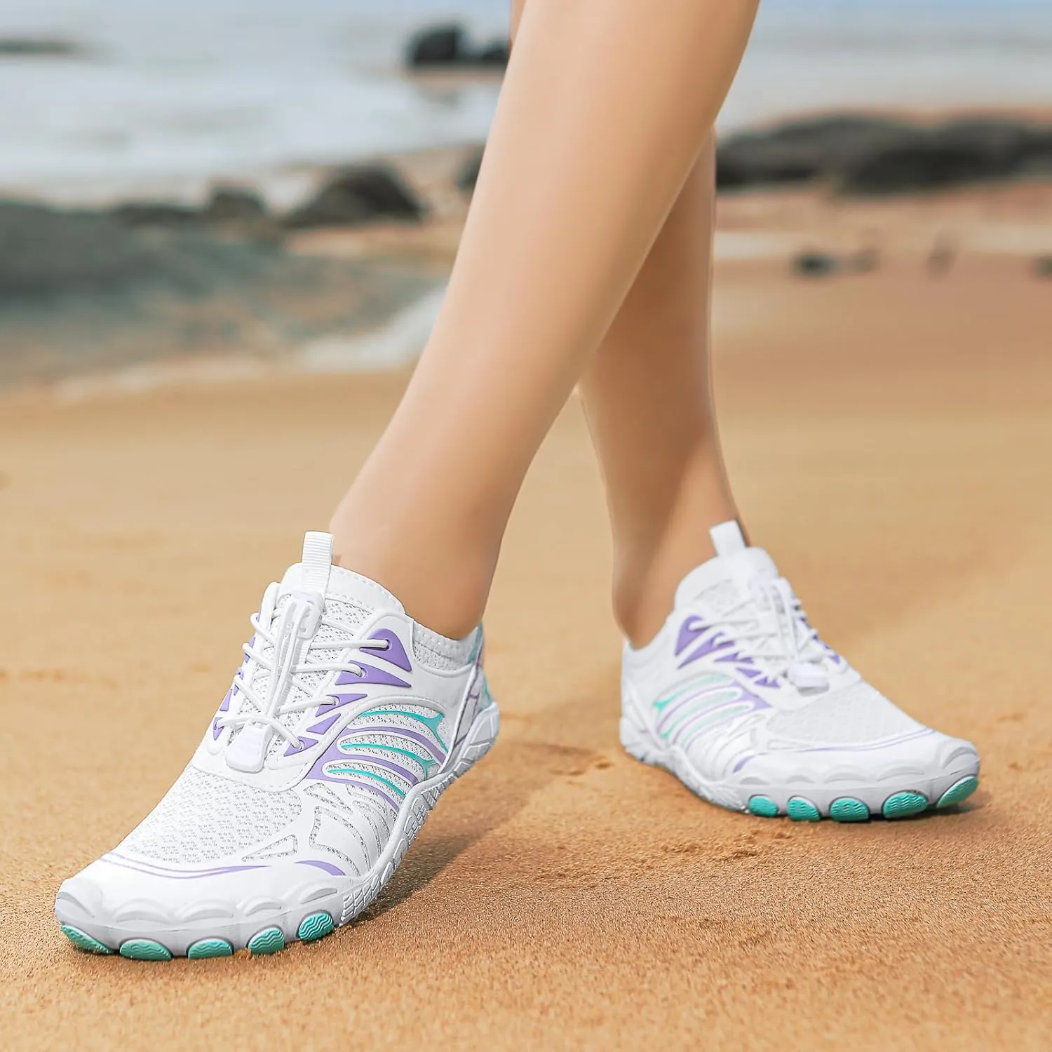 Smoneyful Hiking Footwear Barefoot Womens Shoes, Healthy & Non Slip, Outdoor Lightweight & Breathable Grounded Hike Shoe