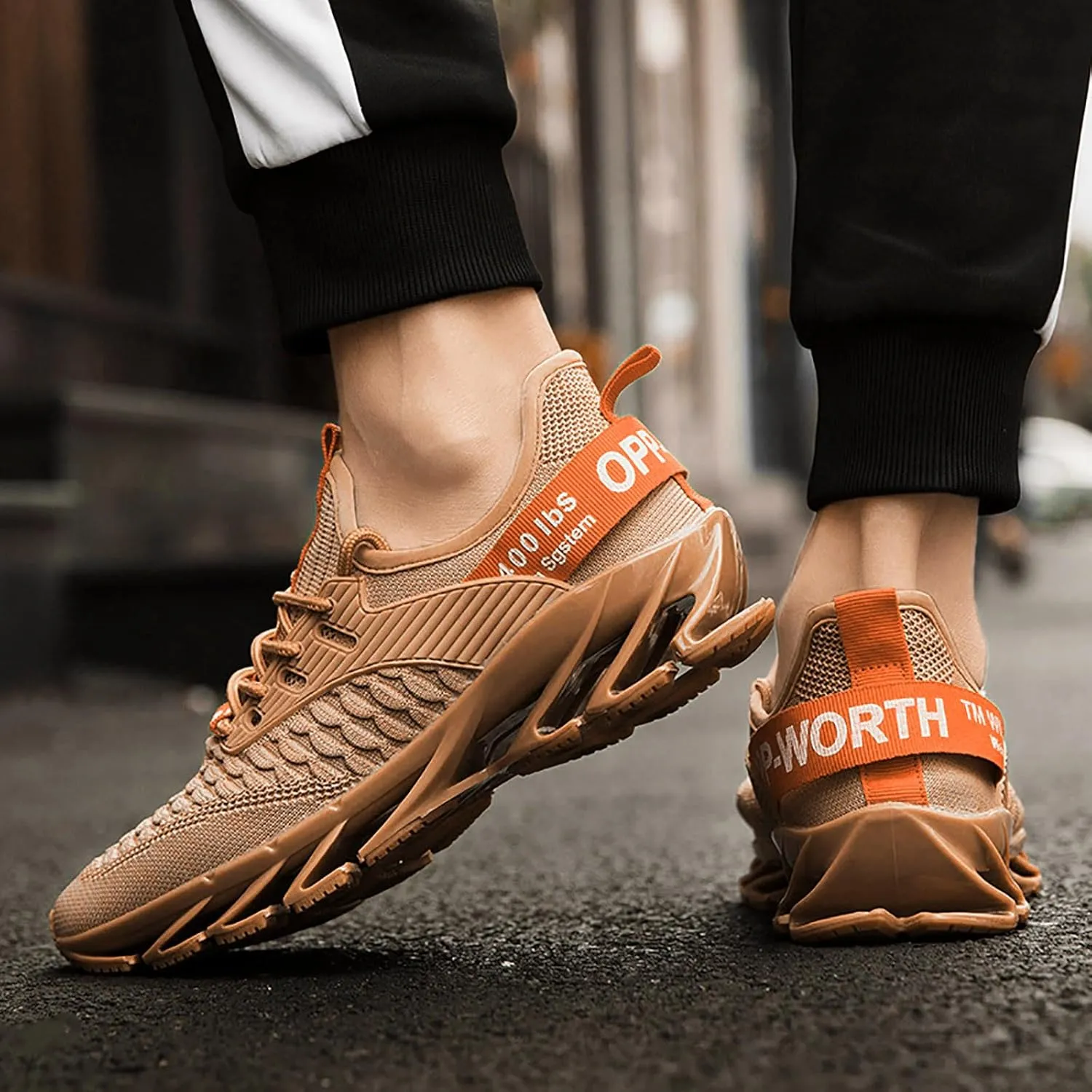 Sneakers Height Boosting Shoes for Men Walking Shoes Comfort Non Slip Breathable Knit Slip On Sneaker Laces for Men