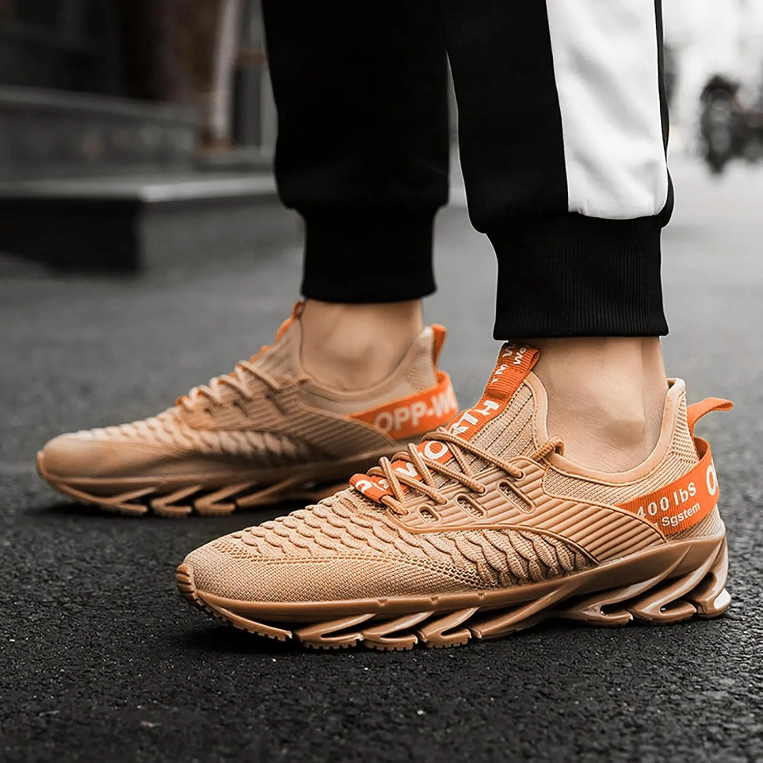 Sneakers Height Boosting Shoes for Men Walking Shoes Comfort Non Slip Breathable Knit Slip On Sneaker Laces for Men