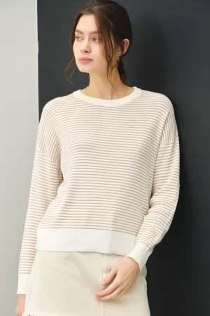 STRIPED LONG SLEEVE SWEATER
