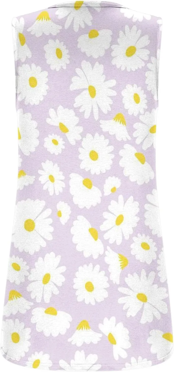 Summer Plus Size Tank Tops for Women 2025 Casual Sleeveless Square Neck Boho Tops Trendy Vacation Floral Boho Tshirts