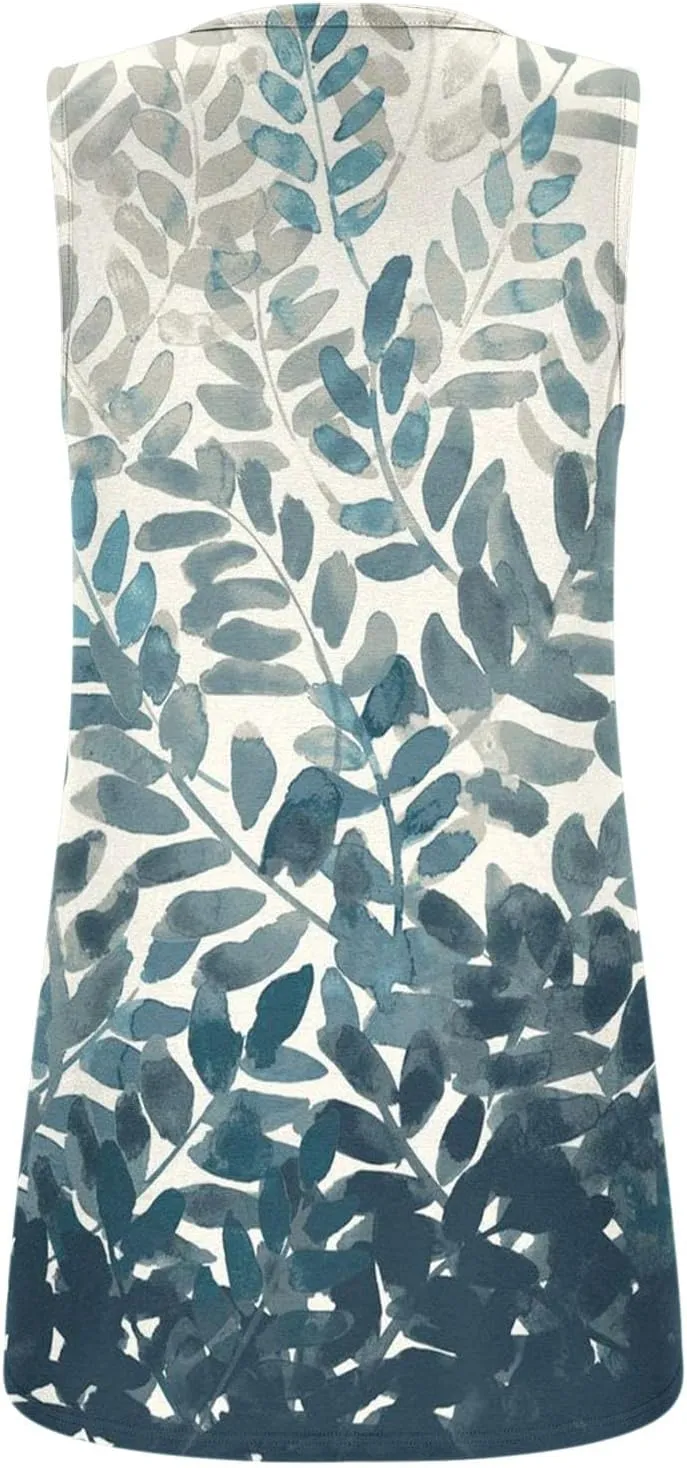 Summer Plus Size Tank Tops for Women 2025 Casual Sleeveless Square Neck Boho Tops Trendy Vacation Floral Boho Tshirts