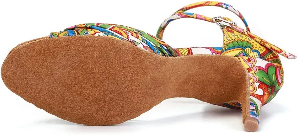SWDZM Women's Latin Dance Shoes Standard Ballroom Chacha Salsa Party Practice Performance Dance Shoes,Model YCL255