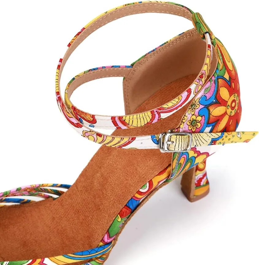 SWDZM Women's Latin Dance Shoes Standard Ballroom Chacha Salsa Party Practice Performance Dance Shoes,Model YCL255
