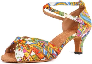 SWDZM Women's Latin Dance Shoes Standard Ballroom Chacha Salsa Party Practice Performance Dance Shoes,Model YCL255