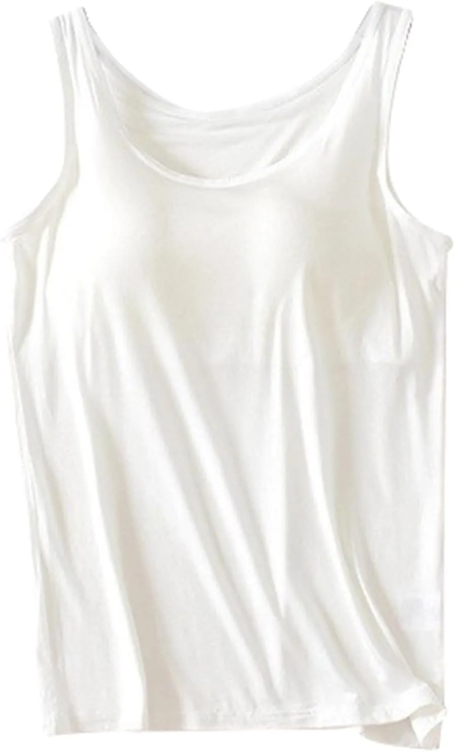 Tank Top for Women with Built in Bra Padded Workout Camisoles Gym Yoga Comfort Athletic Basic Layer Summer Undershirt