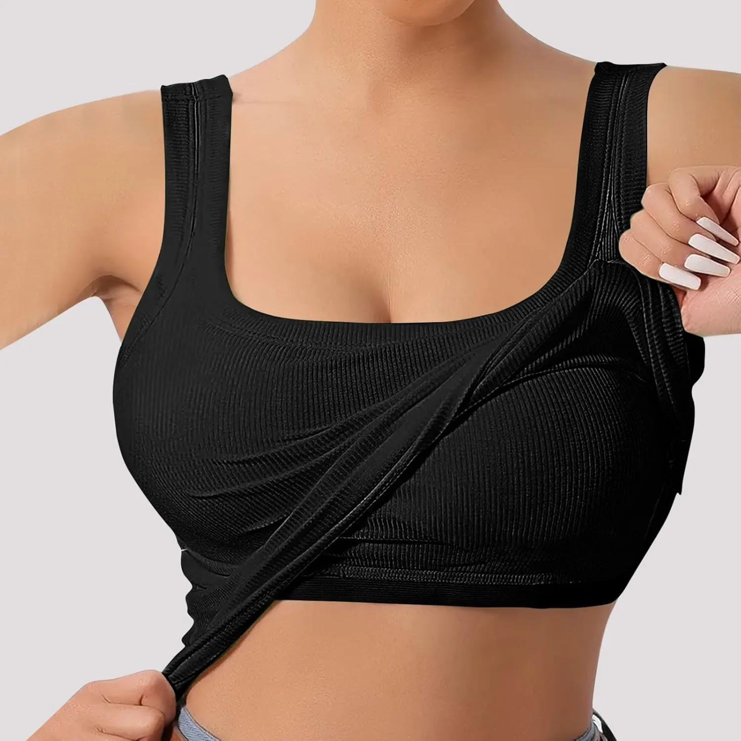 Tank Tops with Built in Bras, Workout Tops Built in Bra, Crop Top with Built in Bra, Tube Top with Built in Bra
