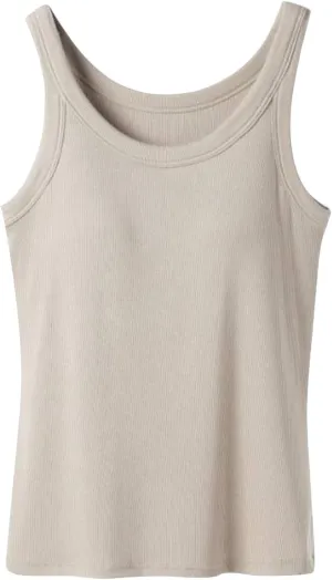 Tank with Built in Bra for Women Scoop Neck Spaghetti Strap Tank Top Ribbed Sleeveless Slim Fit Summer Casual Outfits